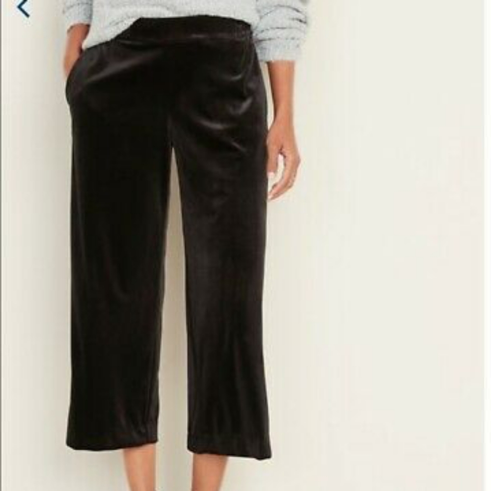 Tall Cropped Wide Leg Velvet Old Navy Pants